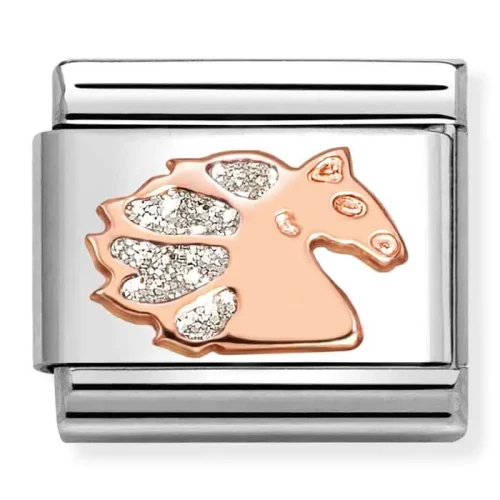 Przejdź do produktu Nomination Element 9K Jednorożec ze srebrnym brokatem Rose Gold