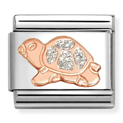 Przejdź do produktu Nomination Element 9K Żółw ze srebrnym brokatem Rose Gold