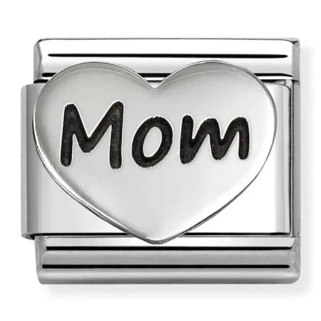 Nomination Element Serce z napisem Mom Silver 925