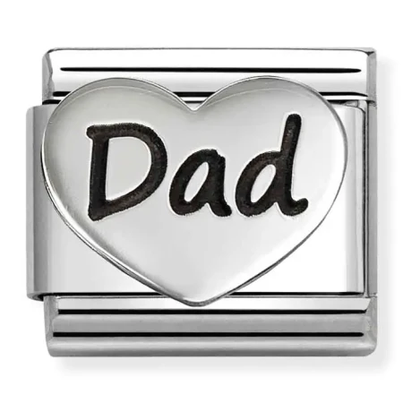 Nomination Element Serce z napisem Dad Silver 925