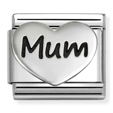 Nomination Element Serce z napisem Mum Silver 925