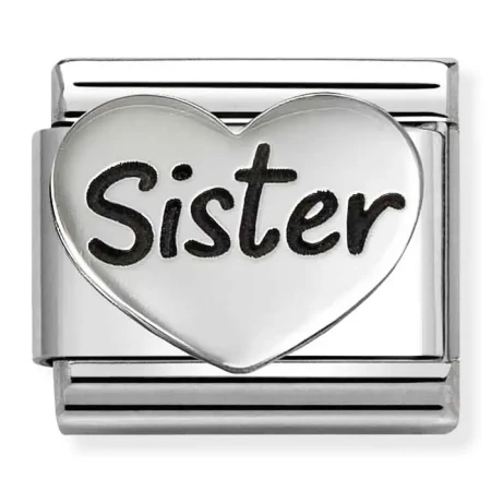 Nomination Element Serce z napisem Sister Silver 925