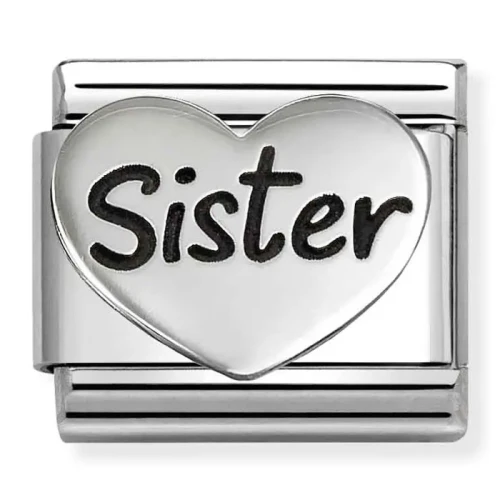 Przejdź do produktu Nomination Element Serce z napisem Sister Silver 925