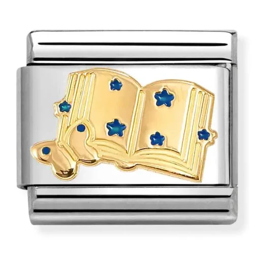 Przejdź do produktu Nomination Element Link 18K Książka z niebieskimi gwiazdkami Gold