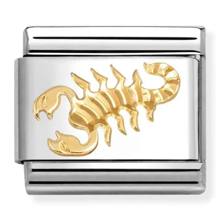 Nomination Element Link 18K Diamentowany znak zodiaku Skorpion Gold