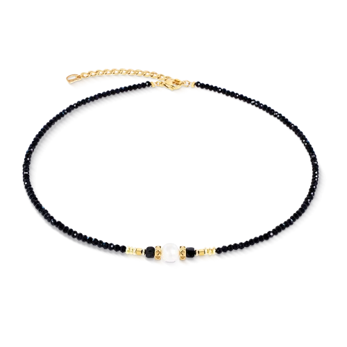 Przejdź do produktu Naszyjnik Coeur de Lion Iconic Astoria Noir Pearl czarny złoty