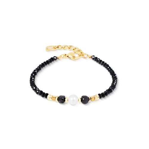 Przejdź do produktu Bransoletka Coeur de Lion Iconic Astoria Noir Pearl czarna złota