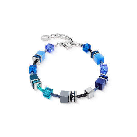 Bransoletka Coeur de Lion GeoCUBE® Iconic niebieska/srebrna