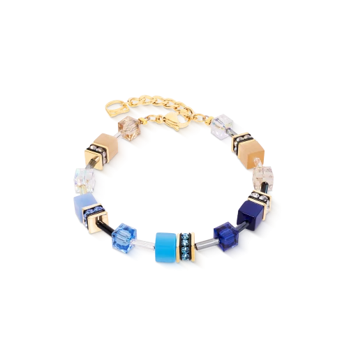 Przejdź do produktu Bransoletka Coeur de Lion GeoCUBE® Iconic Azure Glow złota