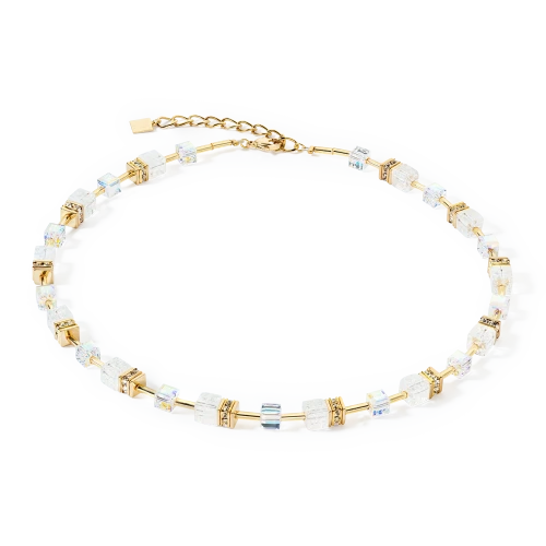 Przejdź do produktu Naszyjnik Coeur de Lion GeoCUBE® Iconic Nature biały złoty