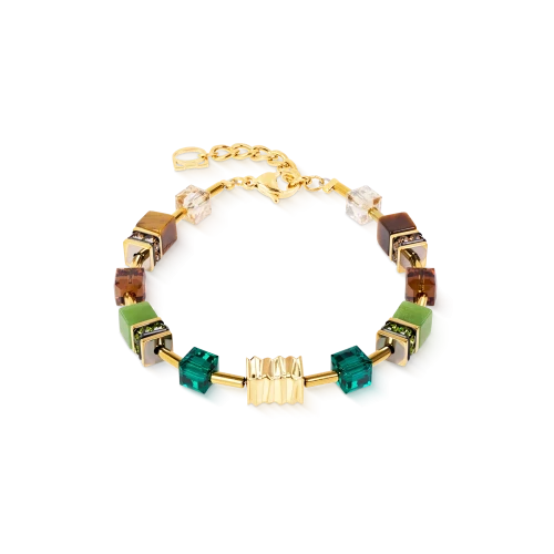 Przejdź do produktu Bransoletka Coeur de Lion GeoCUBE® Iconic Wave Forest złota