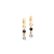 Kolczyki Coeur de Lion Wave Cube Flow czarne złote