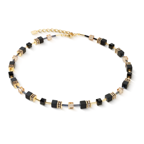 Przejdź do produktu Naszyjnik Coeur de Lion GeoCUBE® Onyx czarny złoty