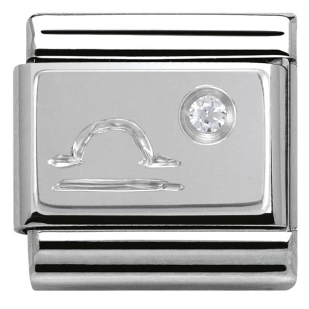 Znak zodiaku Nomination "Waga" z cyrkonią