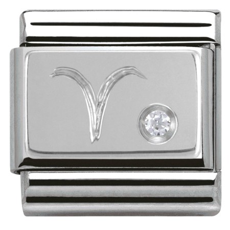 Znak zodiaku Nomination "Baran" z cyrkonią