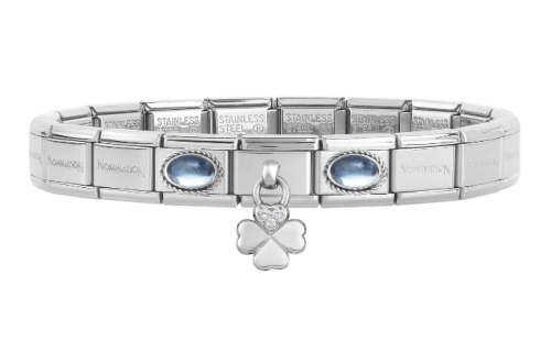 Przejdź do produktu Bransoletka z wiszącą koniczynką Composable NOMINATION Srebrna 95