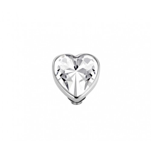 Przejdź do produktu Oczko Melano Twisted Crystal serce srebrne