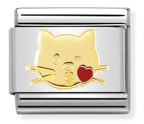 Przejdź do produktu Nomination Element Link 18K Kot z buziakiem Gold