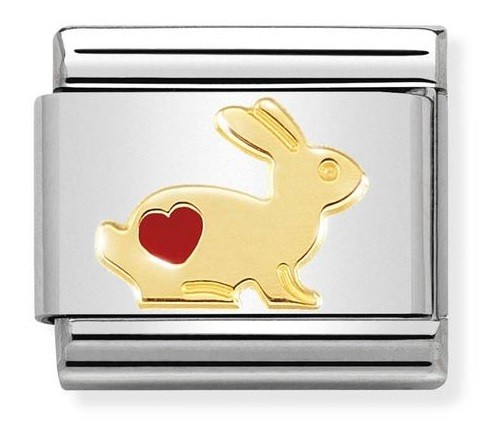Przejdź do produktu Nomination Element Link 18K Królik z sercem Gold