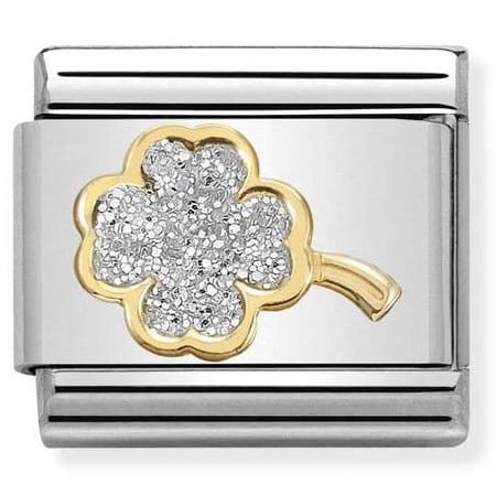 Przejdź do produktu Nomination Element Link 18K Koniczyna z brokatem Gold