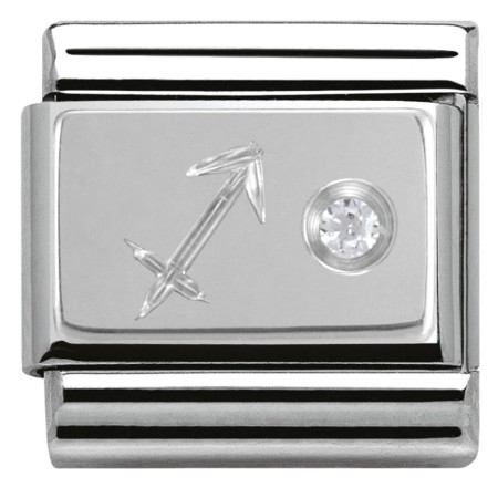 Znak zodiaku Nomination "Strzelec" z cyrkonią