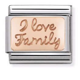 Przejdź do produktu Nomination Element 9K Blaszka "I Love Family" Rose Gold