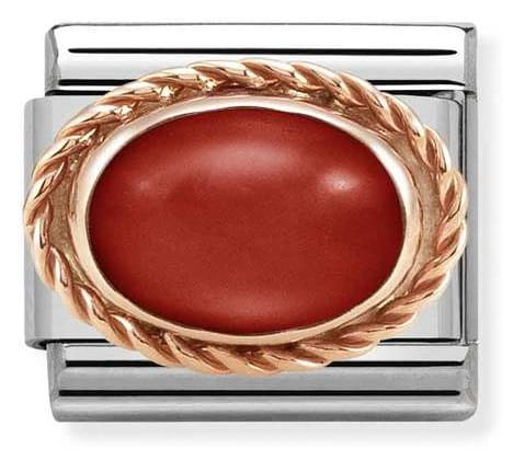 Nomination Element 9K Czerwony koral Rose Gold