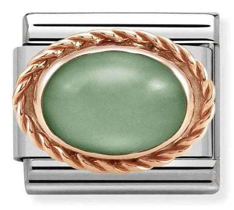 Nomination Element 9K Zielony awenturyn Rose Gold