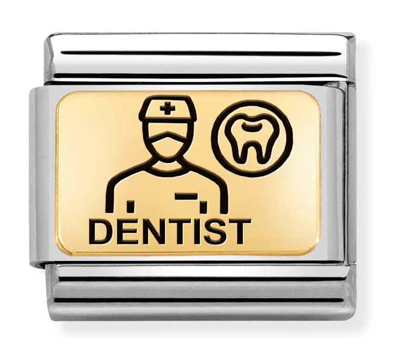 Nomination Element Link 18K Dentysta Gold