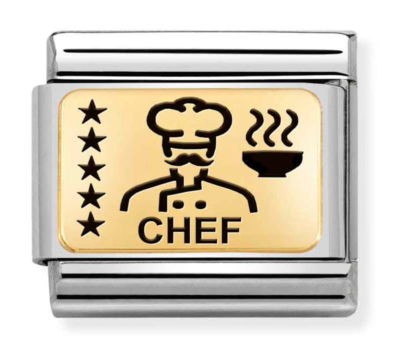 Nomination Element Link 18K Szef kuchni Gold