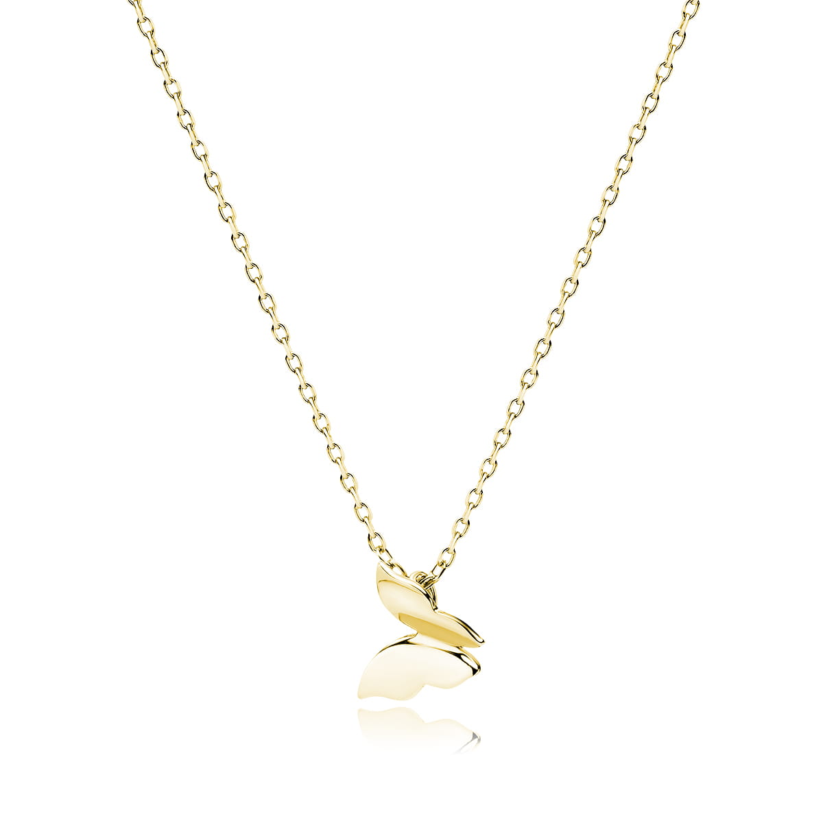 Naszyjnik choker srebro 925 motylek złoty