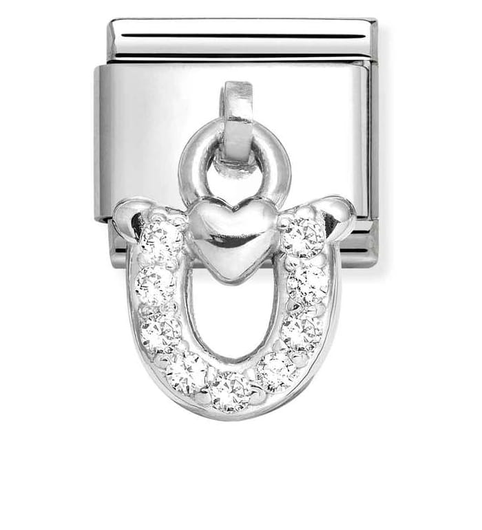 Nomination Element Charms Podkowa z cyrkoniami Silver