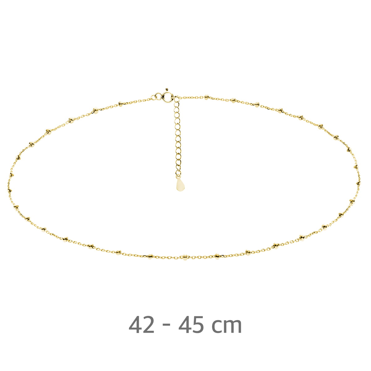 Łańcuszek srebro 925 42 cm złoty 30RD4N2G