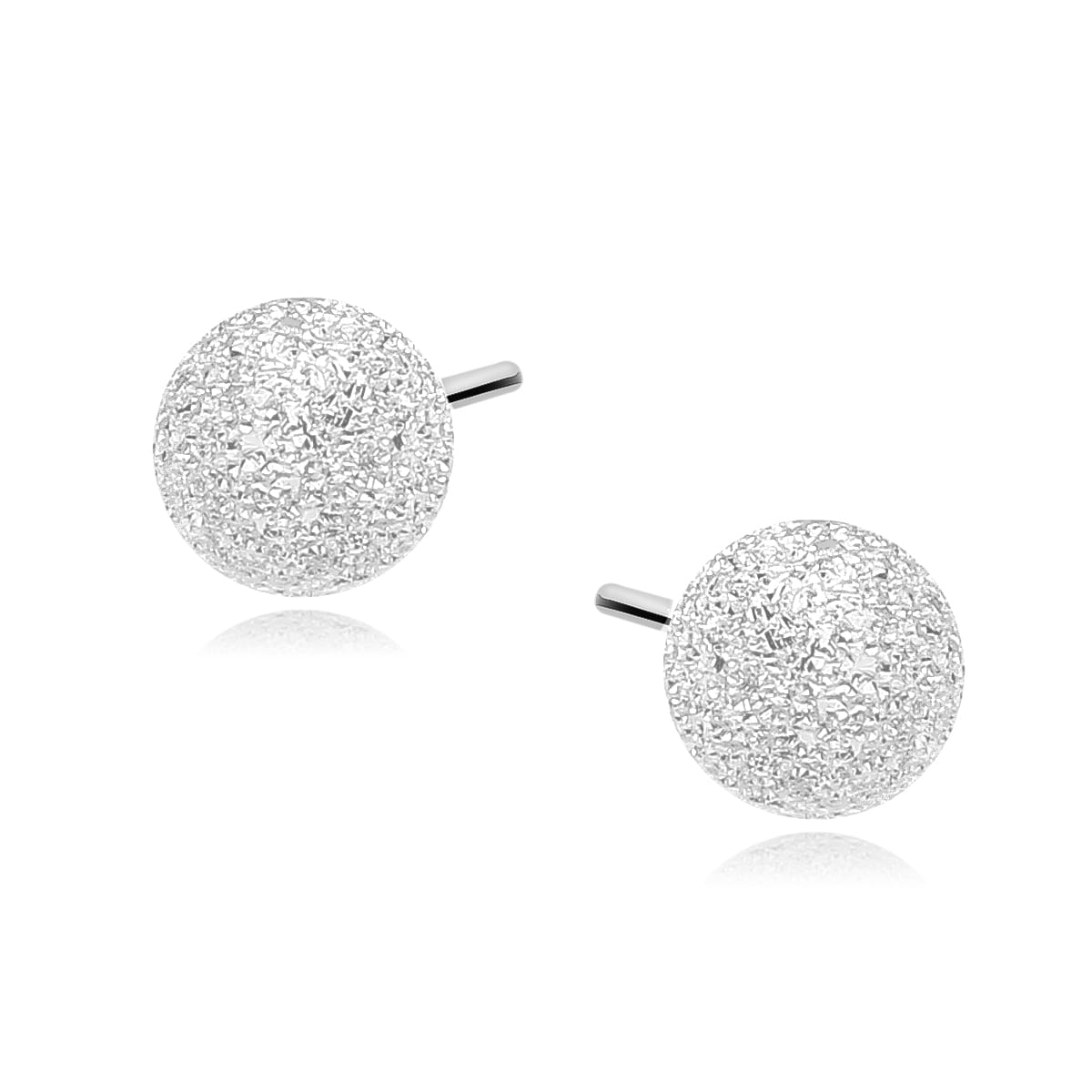 Kolczyki srebro 925 kulki diamentowane srebrne Z0978_6