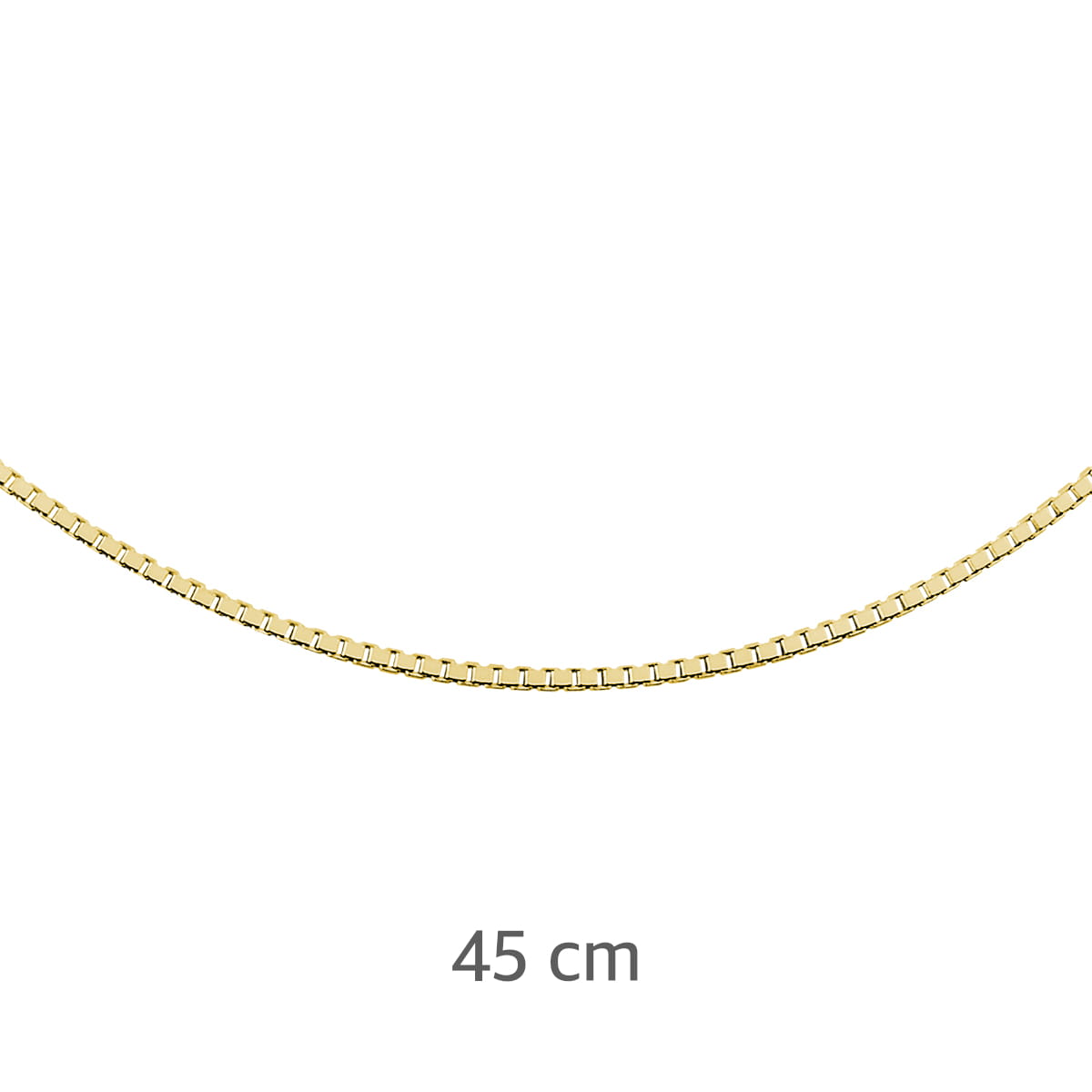 Łańcuszek srebro 925 45 cm kostka wenecka diamentowana złoty