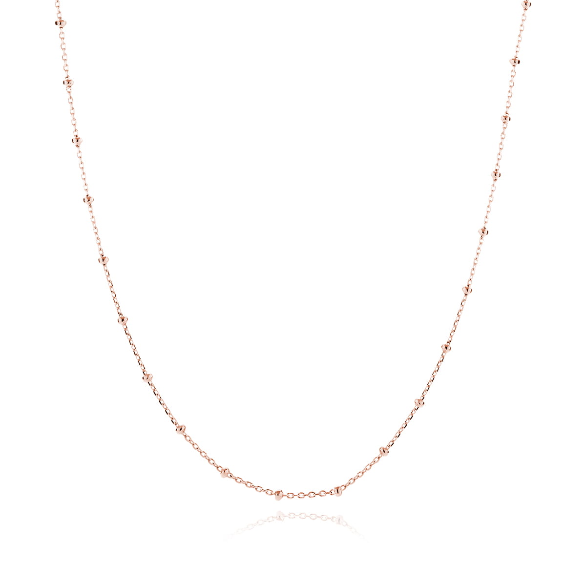 Łańcuszek srebro 925 42 cm rosegold