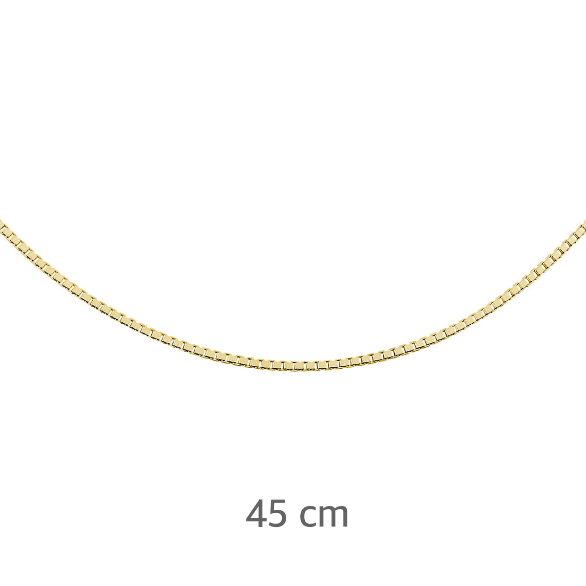 Łańcuszek srebro 925 45 cm kostka wenecka diamentowana złoty