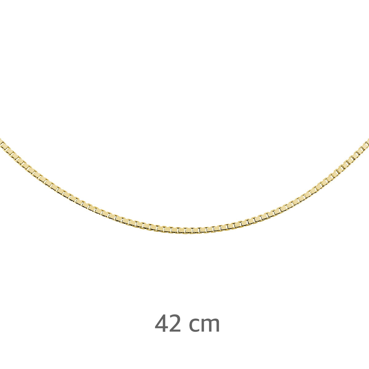Łańcuszek srebro 925 42 cm kostka wenecka diamentowana złoty